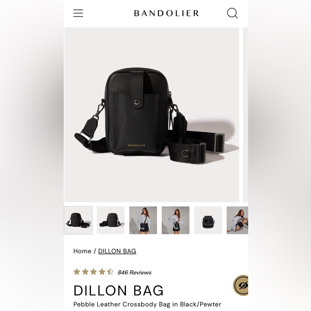 Popular Bandolier DILLON crossbody bag will fit your phone plus more!